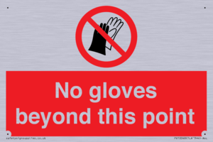 No gloves beyond this point
